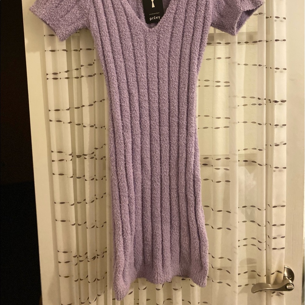 lilac plunge BODY CON
